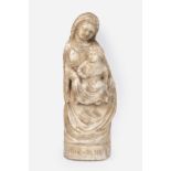 Marble sculpture representing the Madonna with Child