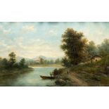 School French, late nineteenth century - early twentieth century - Landscape with Figures