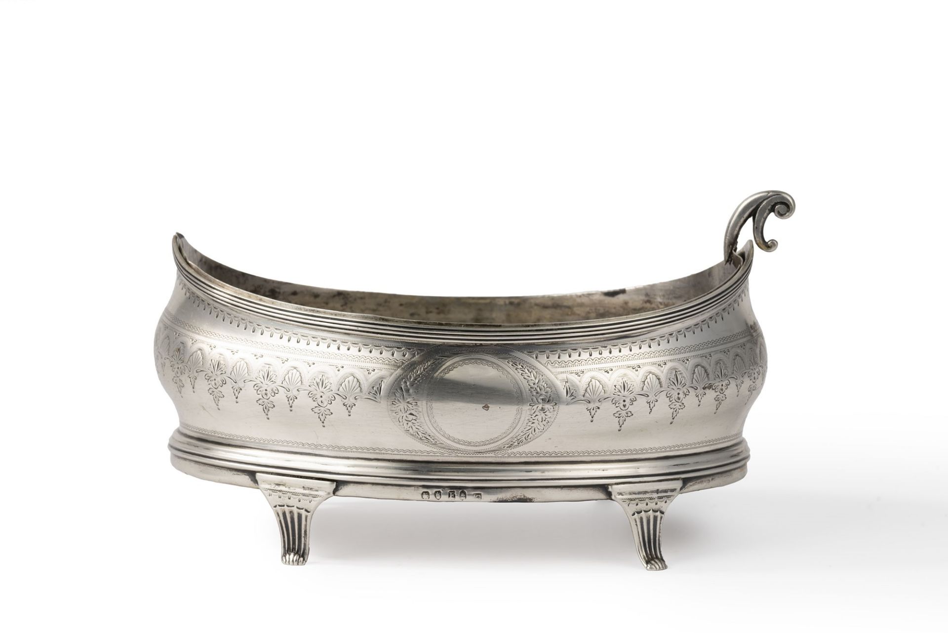 Centerpiece in silver and wood, London, England, early 19th century