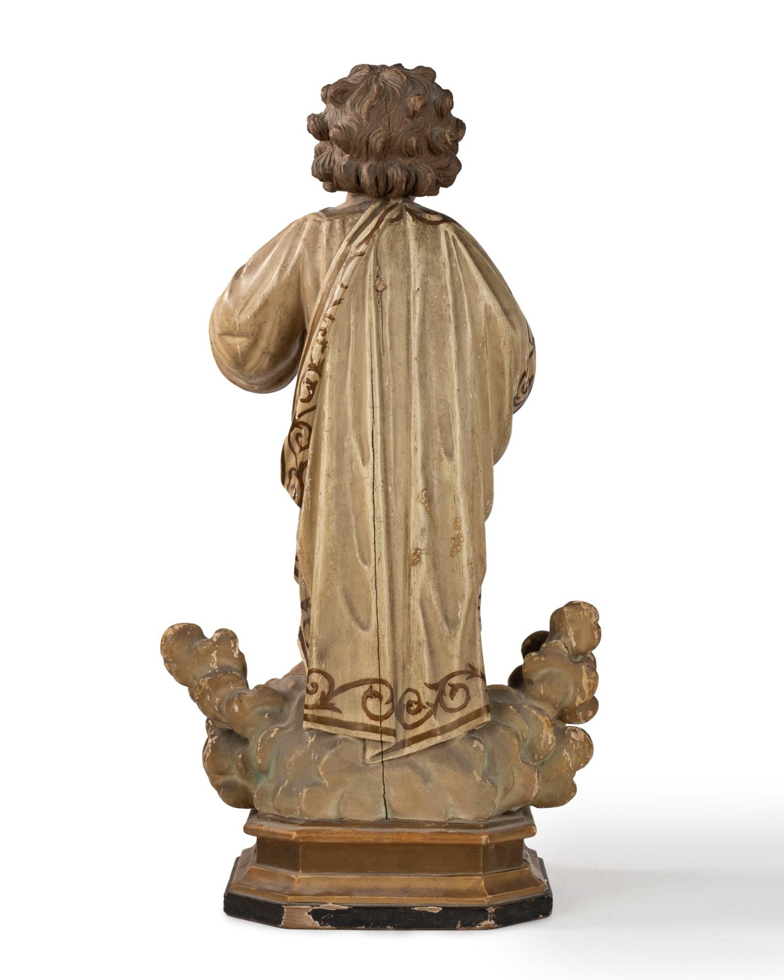 Baby Jesus in carved and lacquered wood, 19th century - Image 2 of 8