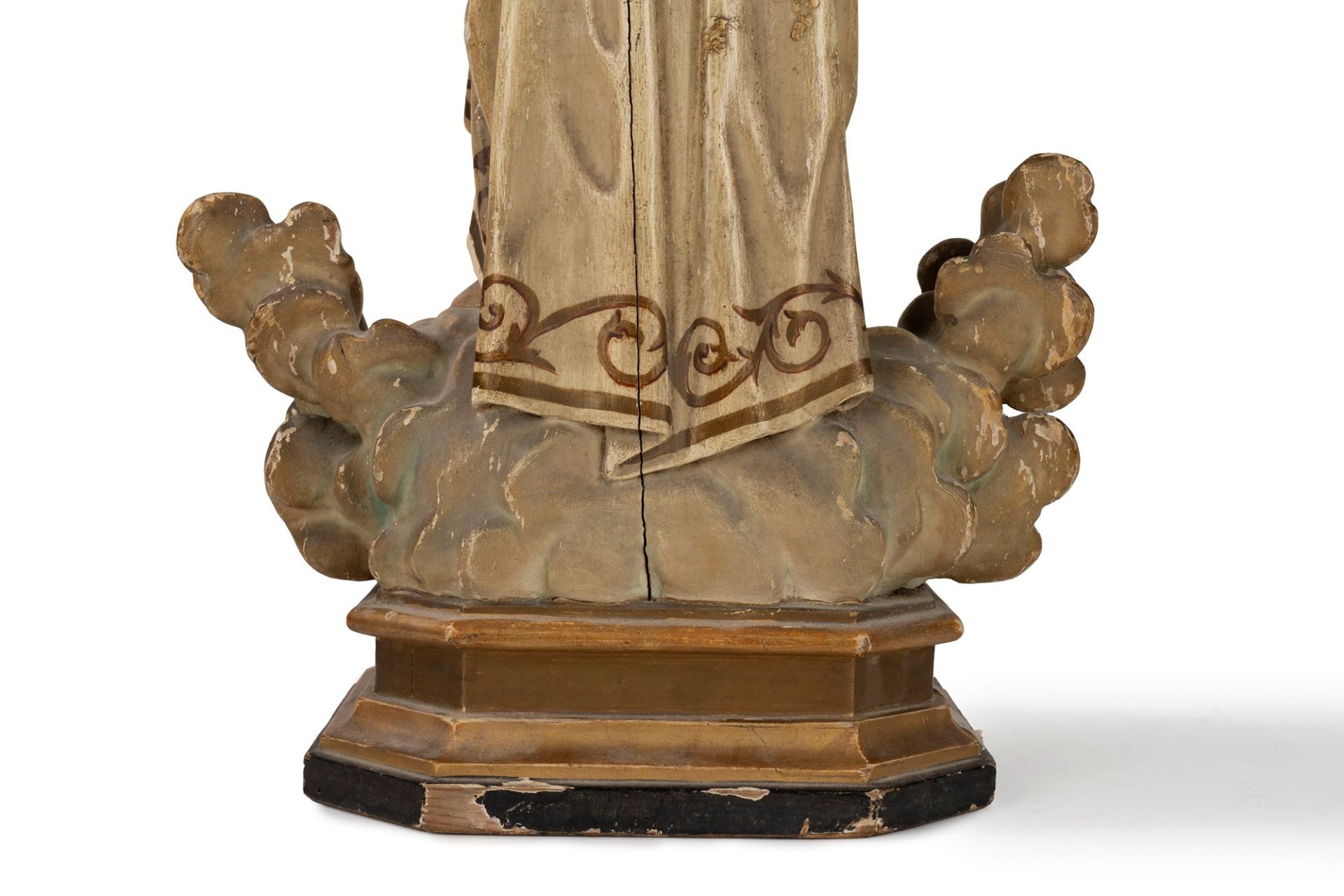 Baby Jesus in carved and lacquered wood, 19th century - Image 6 of 8