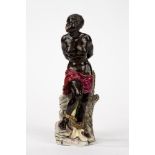 Polychrome porcelain sculpture representing a Moorish slave, Cozzi manufacture, Venice, late 18th ce