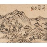 Two prints representing landscapes, China 18th century