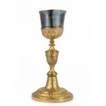 Gilded metal goblet, 18th century