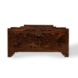 Chest in carved camphor wood, China, 19th-20th century