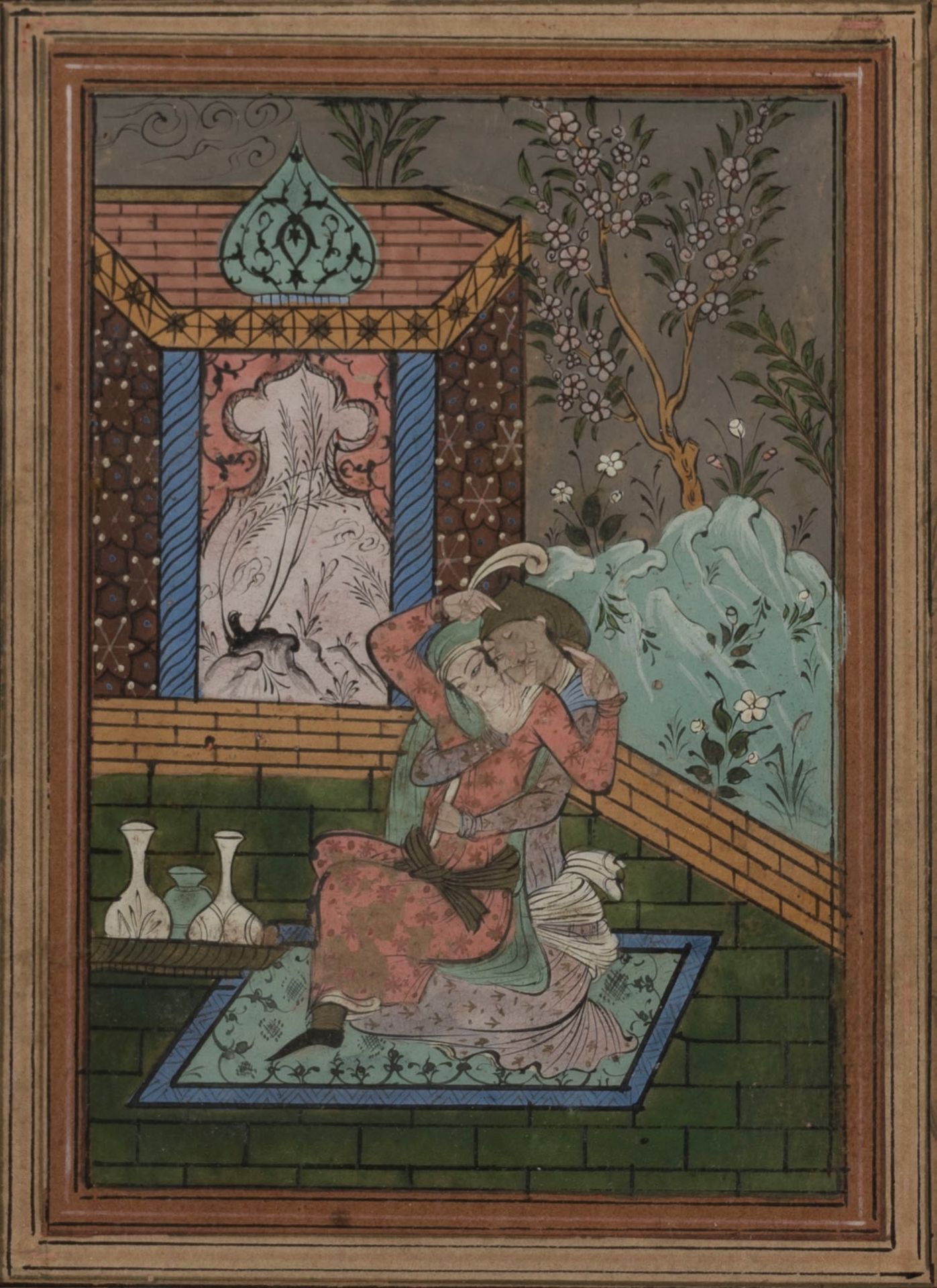 Six Indo-Persian watercolors - Image 4 of 20
