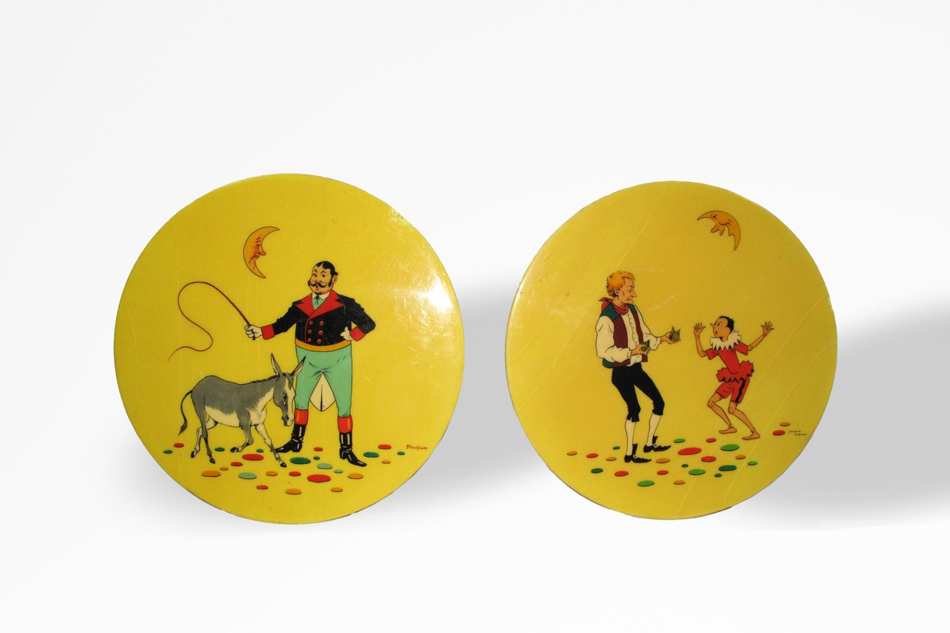 Studio Silla - Pinocchio-themed Formica plates, 1950