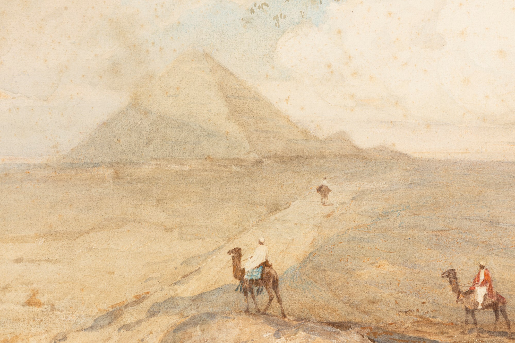 Filippo Carcano (Milano 1840-Milano 1914) - Egyptian landscape, the Pyramid and the Sphinx - Image 3 of 7