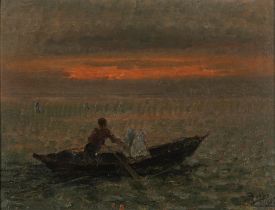 Beppe Ciardi (Venezia 1875-Treviso 1932) - Small boat in Chioggia