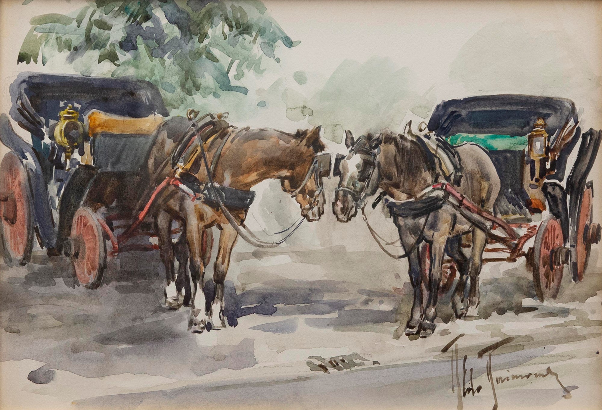 Aldo Raimondi (Roma 1902-Milano 1998) - Horses - Image 5 of 5