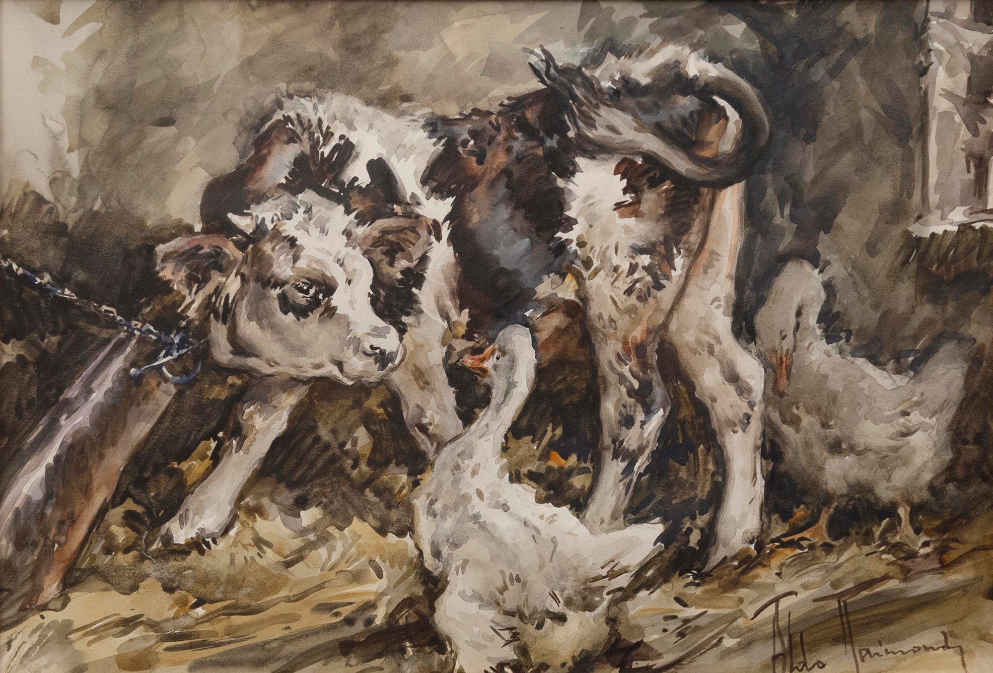 Aldo Raimondi (Roma 1902-Milano 1998) - Farm animals - Image 4 of 5