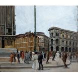 Antonio Moretti (Milano 1881-Roma 1965) - Glimpse of Piazza Duomo in Milan