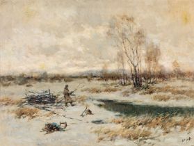 Ivan Karpoff (Novočerkassk 1898-Milano 1970) - Steppe in winter