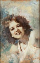 Romualdo Locatelli (Bergamo 1905-Manila 1943) - Female portrait (recto); Tunisian landscape (verso)
