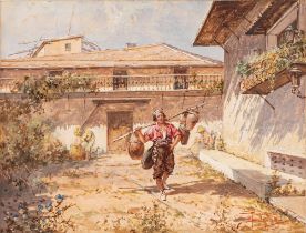 Riccardo Pellegrini (Milano 1863-Crescenzago 1934) - Water seller in Seville