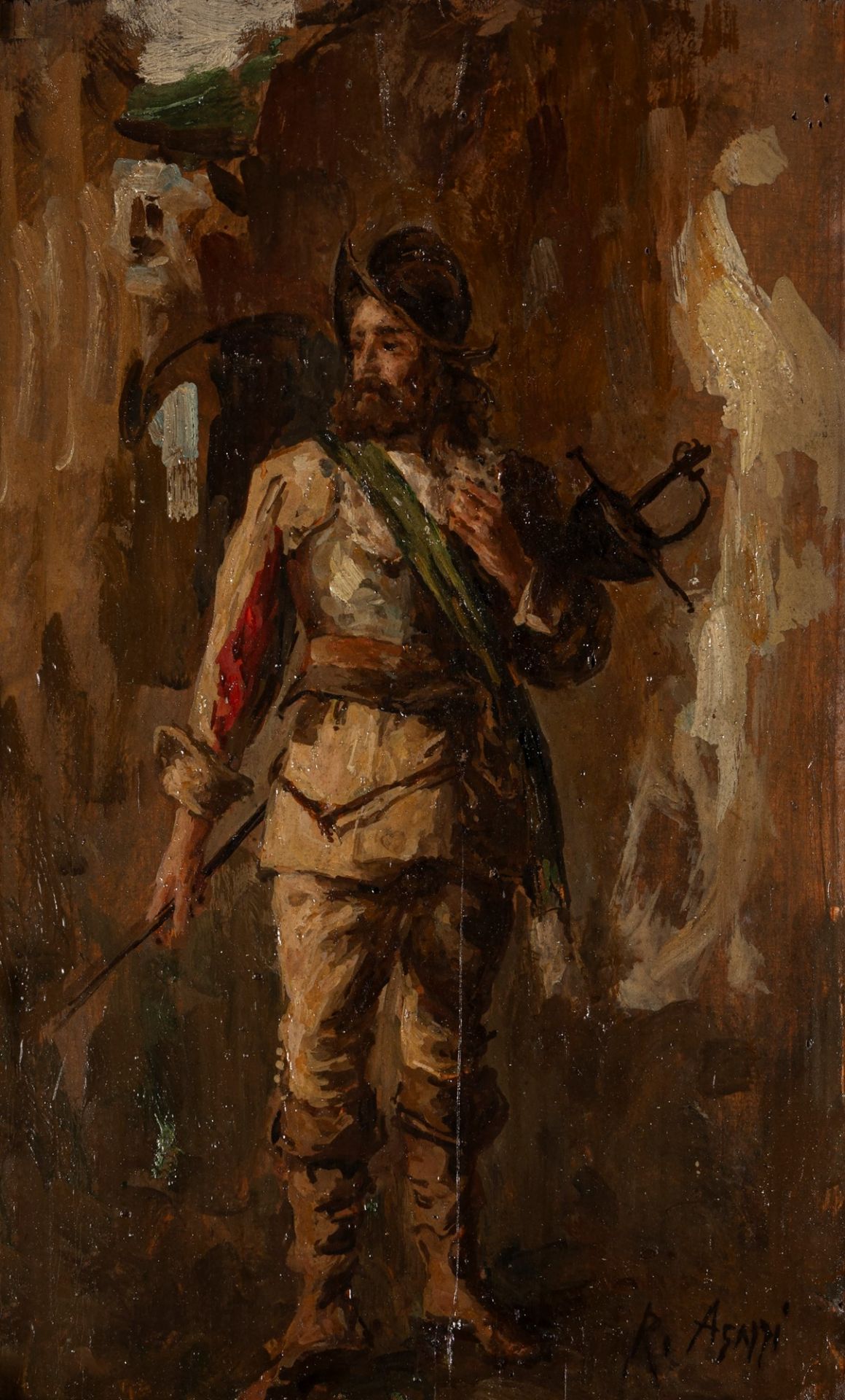 Rinaldo Agazzi (Mapello 1857-Bergamo 1939) - The Musketeer