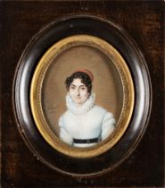 Hippolyte Chapon (attivo tra il 1790 e il 1838) - ☼ Portrait of a gentlewoman, 1820