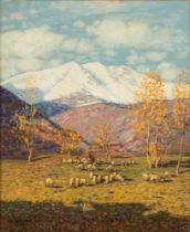 Carlo Costantino Tagliabue (Bresso 1880-Milano 1960) - Autumn in Bardonecchia, 1928