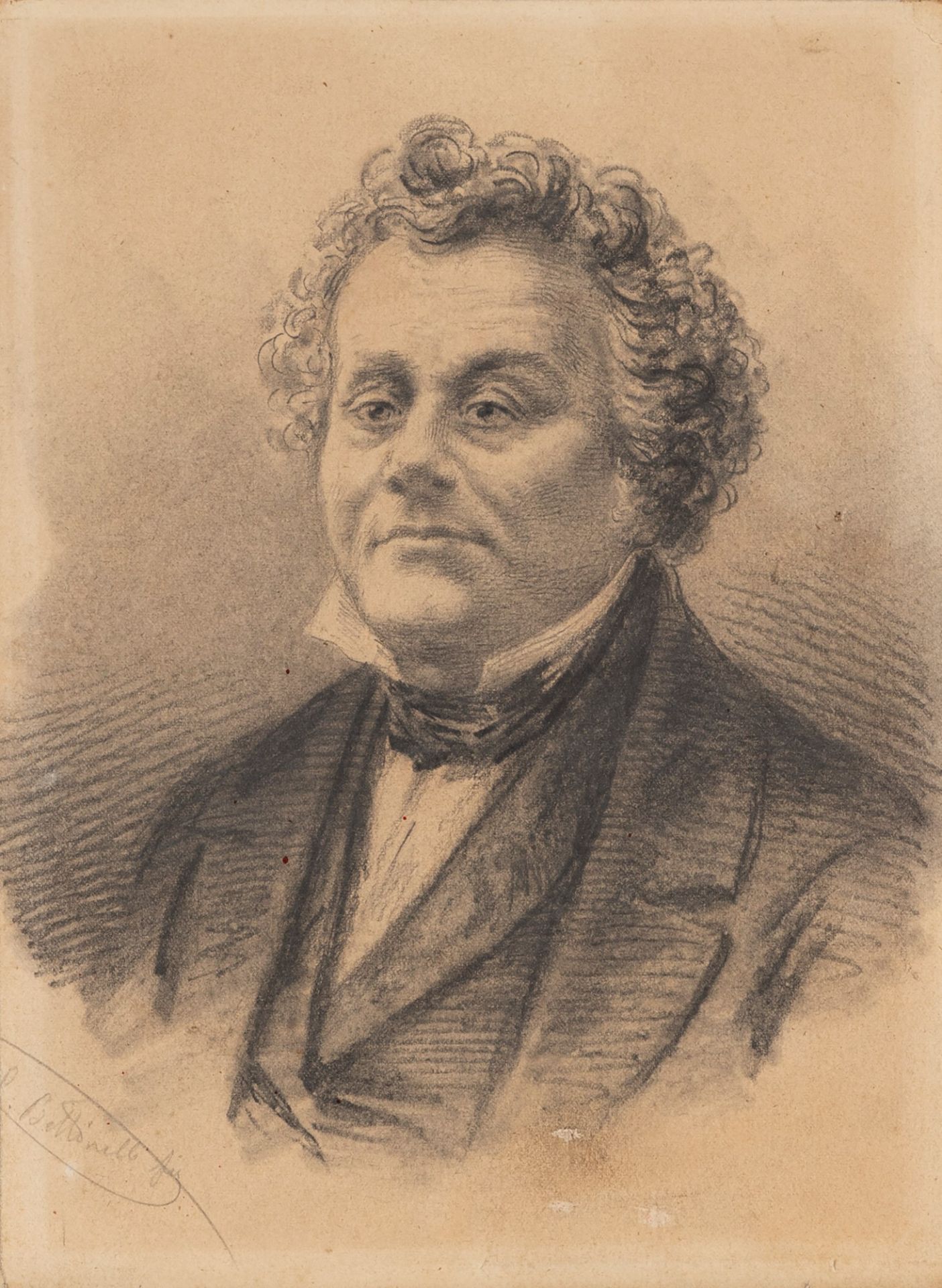 Luigi Bettinelli (Bergamo 1824-1892) - Male portrait