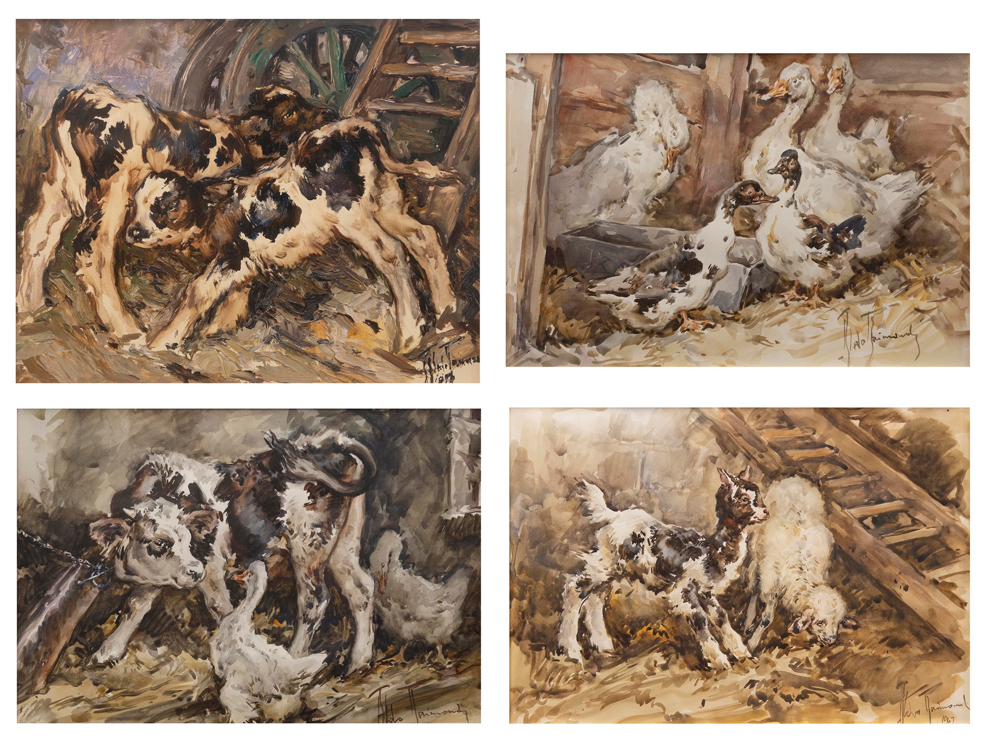 Aldo Raimondi (Roma 1902-Milano 1998) - Farm animals
