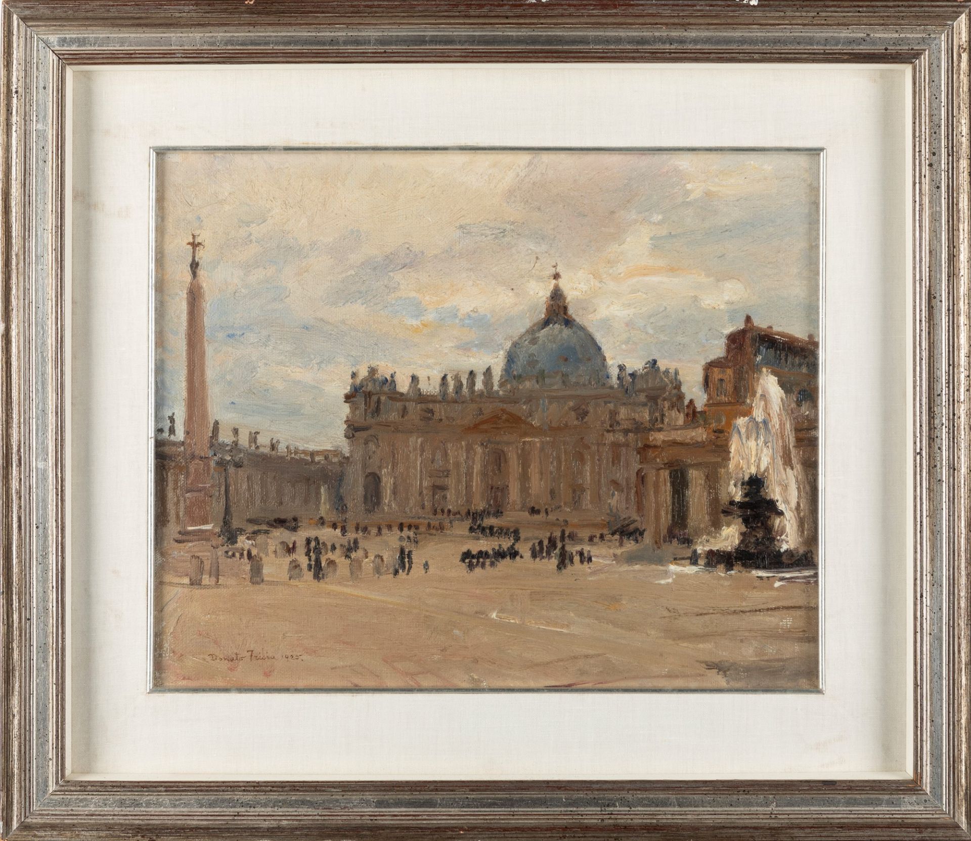 Donato Frisia (Merate 1883-1953) - Roma, Piazza San Pietro, 1925 - Image 2 of 3