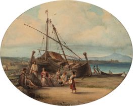 Scuola italiana del XIX secolo - The fisherman's family