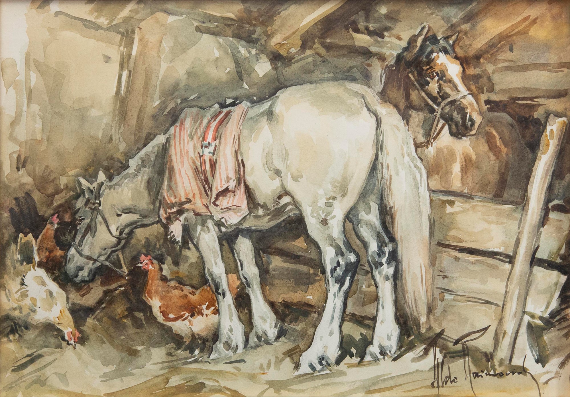 Aldo Raimondi (Roma 1902-Milano 1998) - Horses - Image 3 of 5