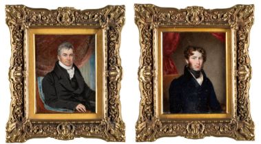 Scuola inglese, secolo XIX - ☼ Portraits of gentlemen