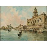 Giovanni Riva (Torino 1890-1973) - Venice, San Marco dock