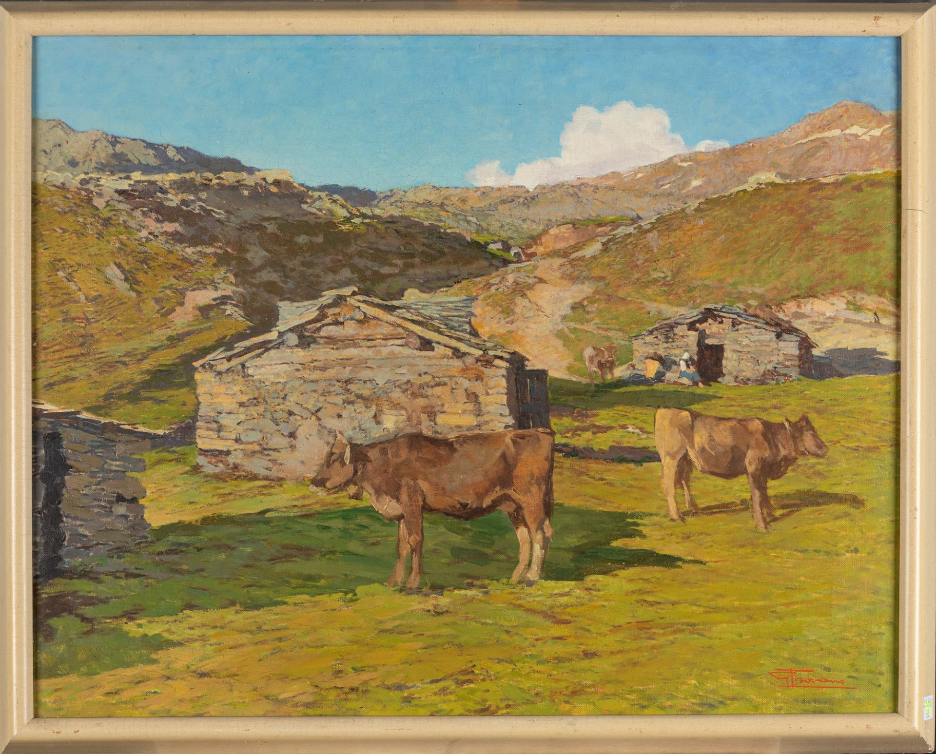 Giovanni Pirovano (Renate 1880-Milano 1959) - Grazing - Image 2 of 3