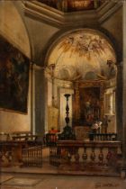 Luigi Cavenaghi (Caravaggio 1844-Milano 1918) - Interior of the Bergamo Cathedral, 1871