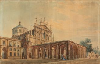 Leopoldo Burlando (Milano 1841-1915) - Milan, Santa Maria dei Miracoli presso San Celso, 1866