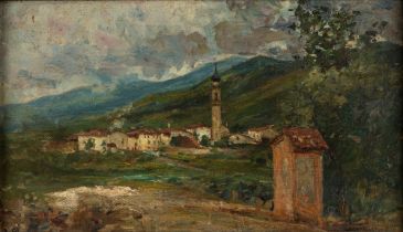 Ermenegildo Agazzi (Mapello 1866-Bergamo 1945) - Town near Bergamo, 1909