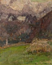 Alessandro Lupo (Torino 1876-1953) - Fogs on Mont Blanc