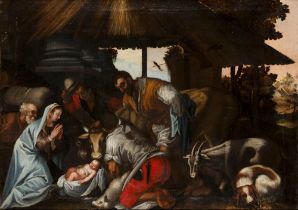 Follower of the Bassano family - Adoration of the Shepherds