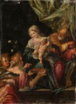 Flemish School, late sixteenth century - early seventeenth century - Holy Family with two Angels