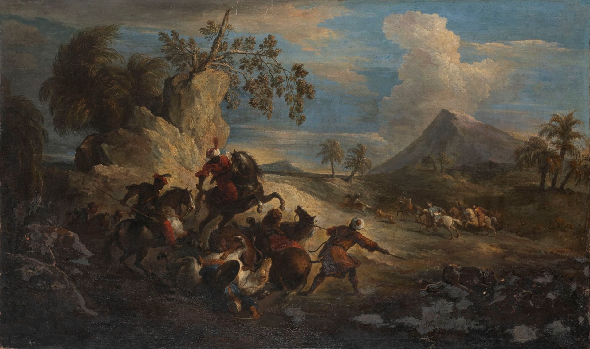 Italian School, XVII century - Lion hunt