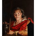 Matthias Stomer (Amersfoort 1600-Sicilia 1650) - Old woman with urn (Artemisia?)