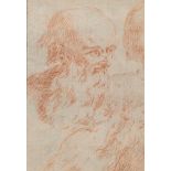 School of Northern Italy, XVII century - Studies of male heads (recto); Study of a man's head (verso