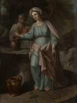 Emilian School, XVII century - Rebecca at the well