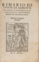 Dante - Morato, Fulvio Pellegrino - Rhyme of all the cadenties of Dante and Petrarca, collected for