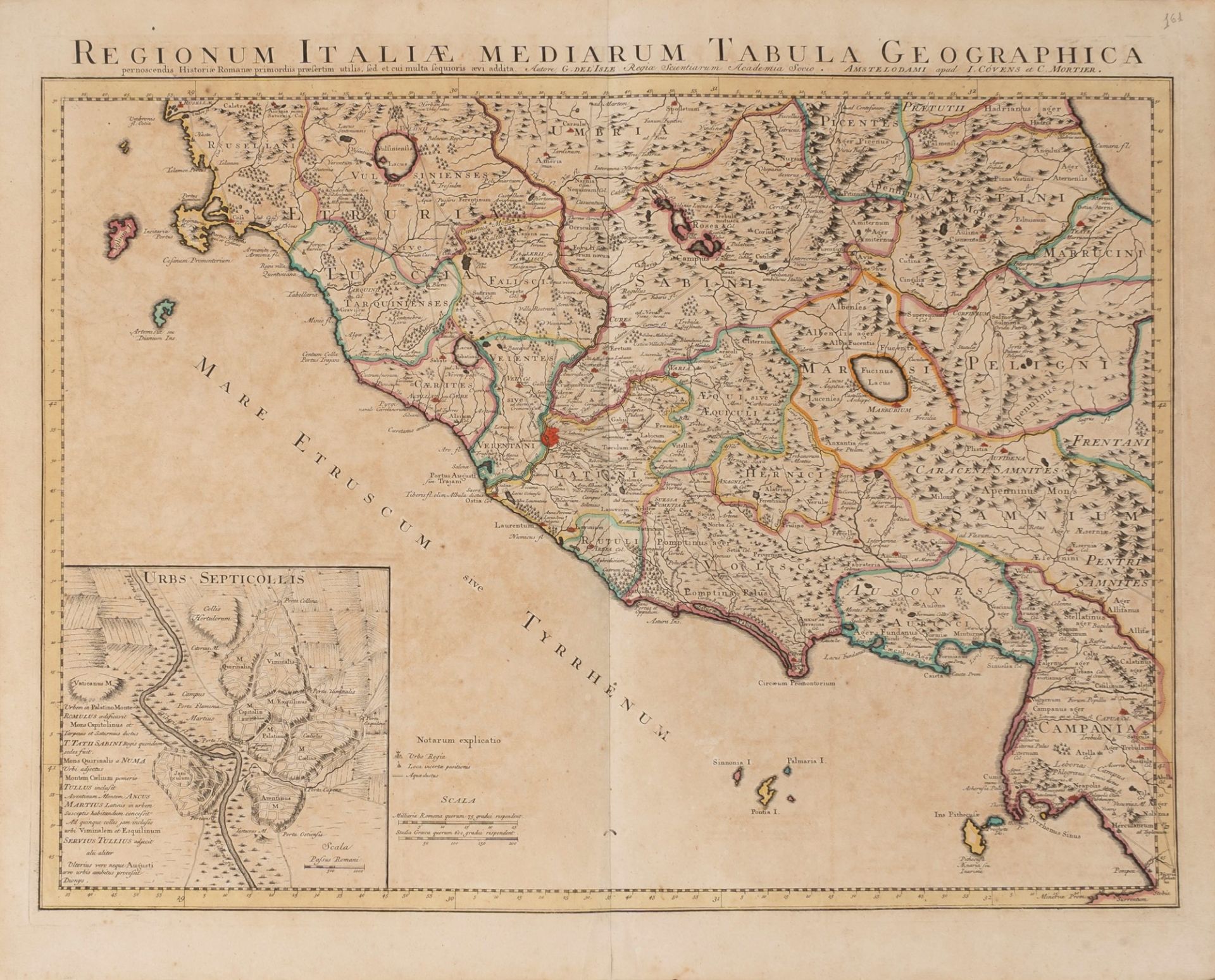 Central Italy - Delisle, Guillaume - Regionum Italiae Mediarum Tabula Geographica.