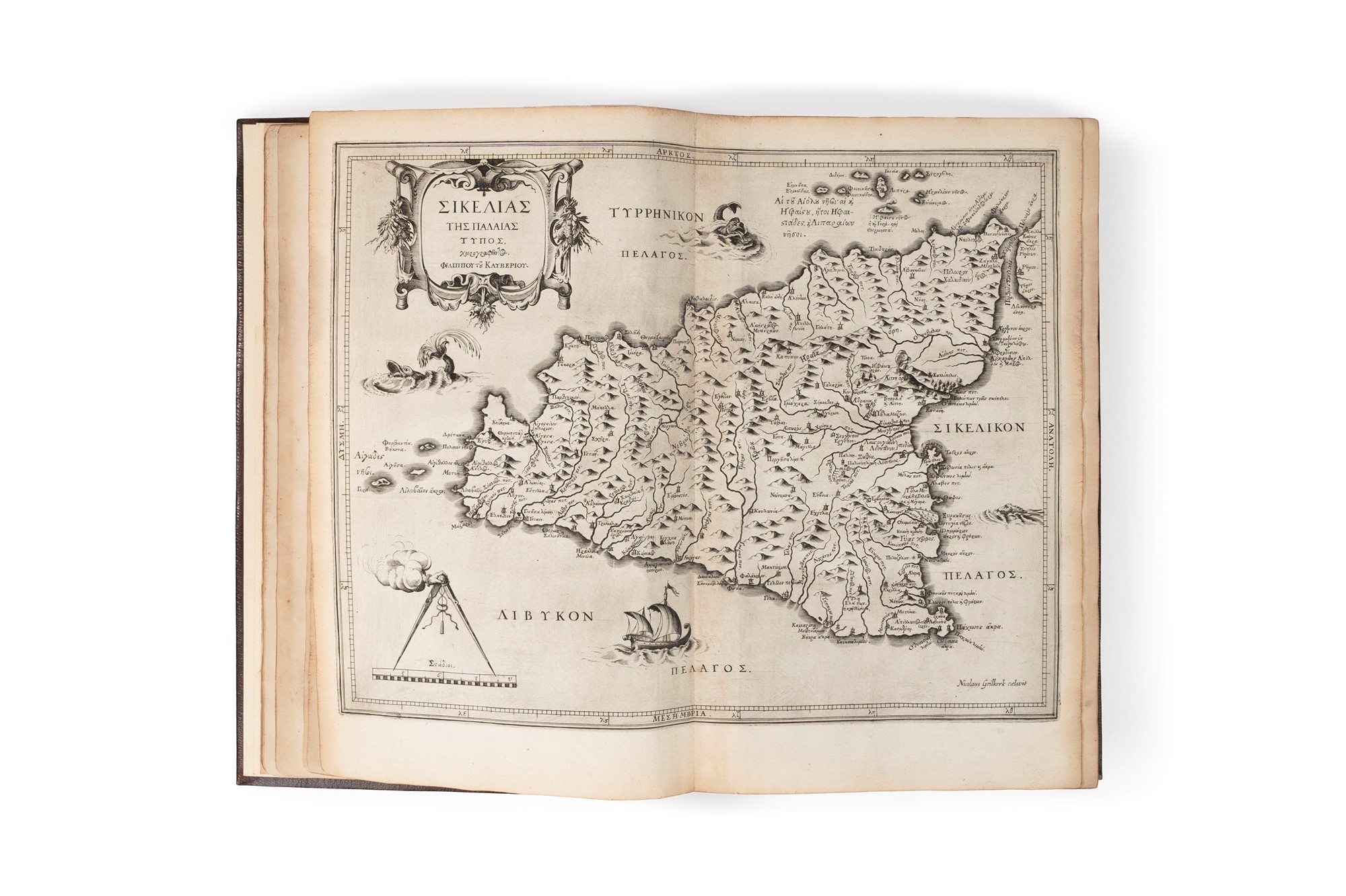 Cluver, Philipp - Sicily antiqua cum Minoribus insulis, et adjacentibus item Sardinia and Corsica. O - Image 2 of 2