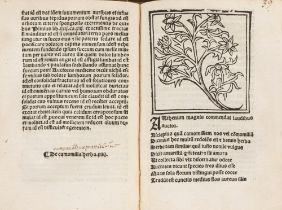 Botany - Macer Floridus (o Emilio), [pseudonimo di Odo di Meung?] - Herbarum varias qui vis cognosce