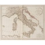 Italy - Delamarche, Charles-Francois - Carte générale de L'Italie.