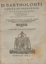 Cipolla, Bartolomeo - Commentary in tit.ff.de aedilitio edicto nunc primum in lucem editaCommentary