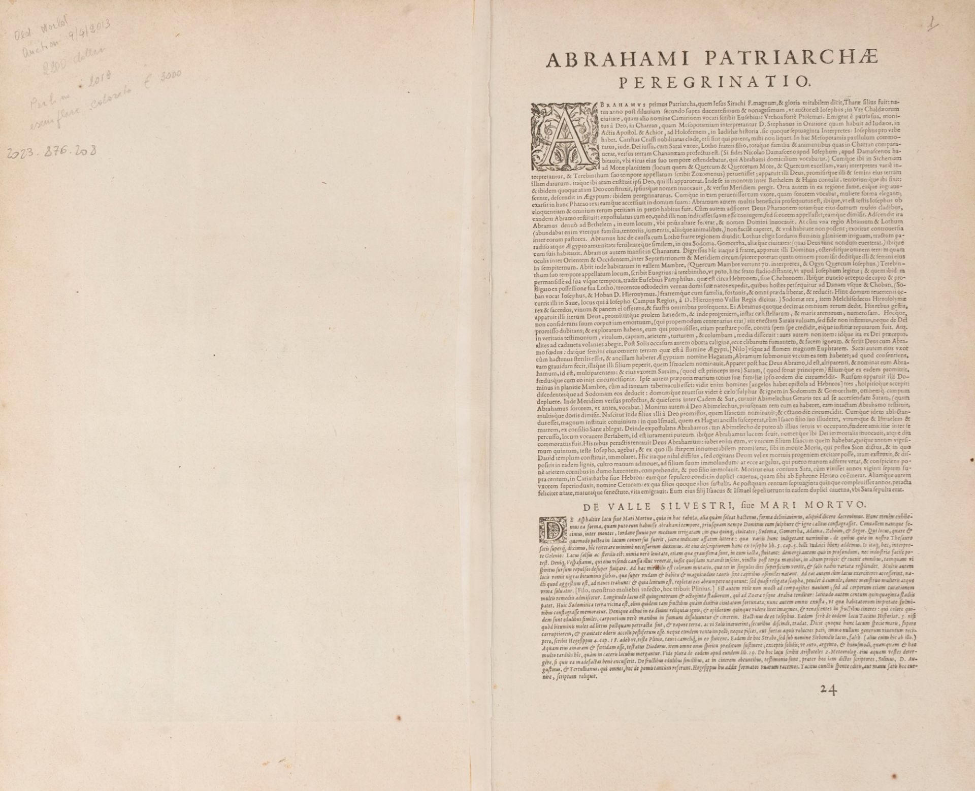 Ortelio, Abramo - Abrahami Patriarchae peregrinatio et vita. - Image 2 of 2