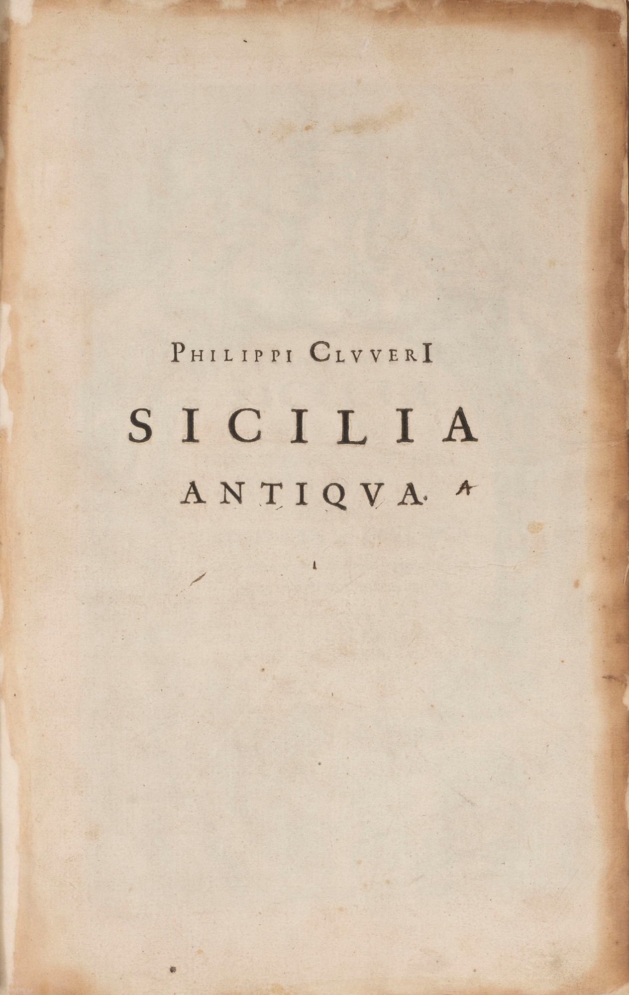 Cluver, Philipp - Sicily antiqua cum Minoribus insulis, et adjacentibus item Sardinia and Corsica. O