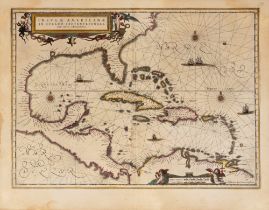 Central America - Caribbean - Blaeu, Willem - Insulae Americanae in Oceano Septentrionali cum Terris