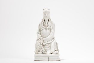 A DEHUA PORCELAIN FIGURE OF GUANDI, China, Kangxi period (1661-1722)